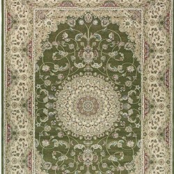 Високощільний килим Royal Esfahan-1.5 2194B Green-Cream  - Висока якість за найкращою ціною в Україні